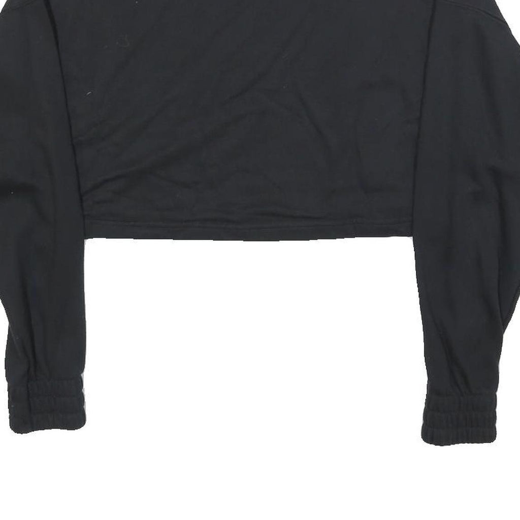 NIKE Womens Black Air Crew Neck S Crop Sweatshirt Casual Sportswear