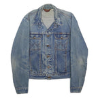 WRANGLER Mens Blue Denim Jacket S Cotton Button Classic Chest Pockets