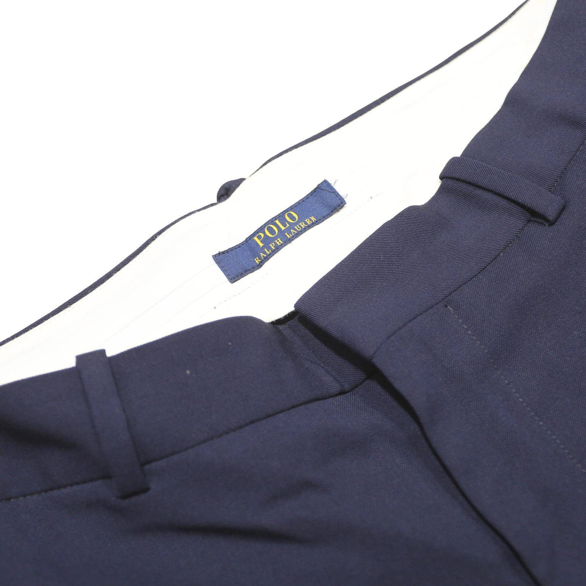POLO RALPH LAUREN Mens Wool Blend Navy Black Regular Fit Trousers W31 L25