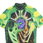 CUORE Mens Green Graphic T-Shirt M Short Sleeve Crew Neck Polyester Cycling