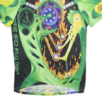 CUORE Mens Green Graphic T-Shirt M Short Sleeve Crew Neck Polyester Cycling