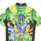 CUORE Mens Green Graphic T-Shirt M Short Sleeve Crew Neck Polyester Cycling