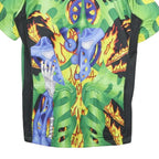 CUORE Mens Green Graphic T-Shirt M Short Sleeve Crew Neck Polyester Cycling