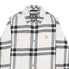 CARHARTT Womens White & Black Plaid Shirt XS Long Sleeve Cotton Casual