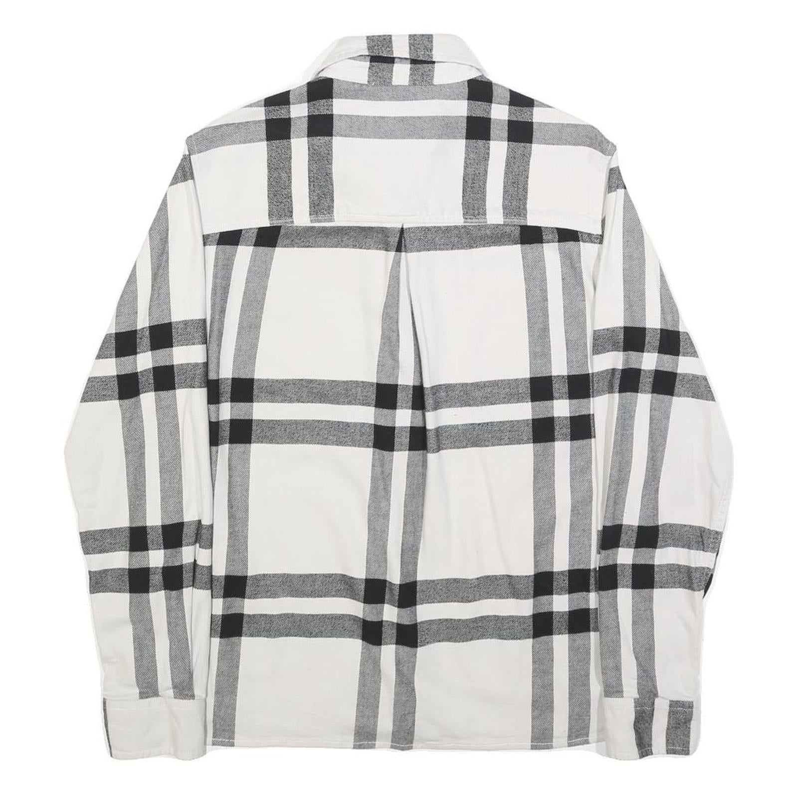 CARHARTT Womens White & Black Plaid Shirt XS Long Sleeve Cotton Casual