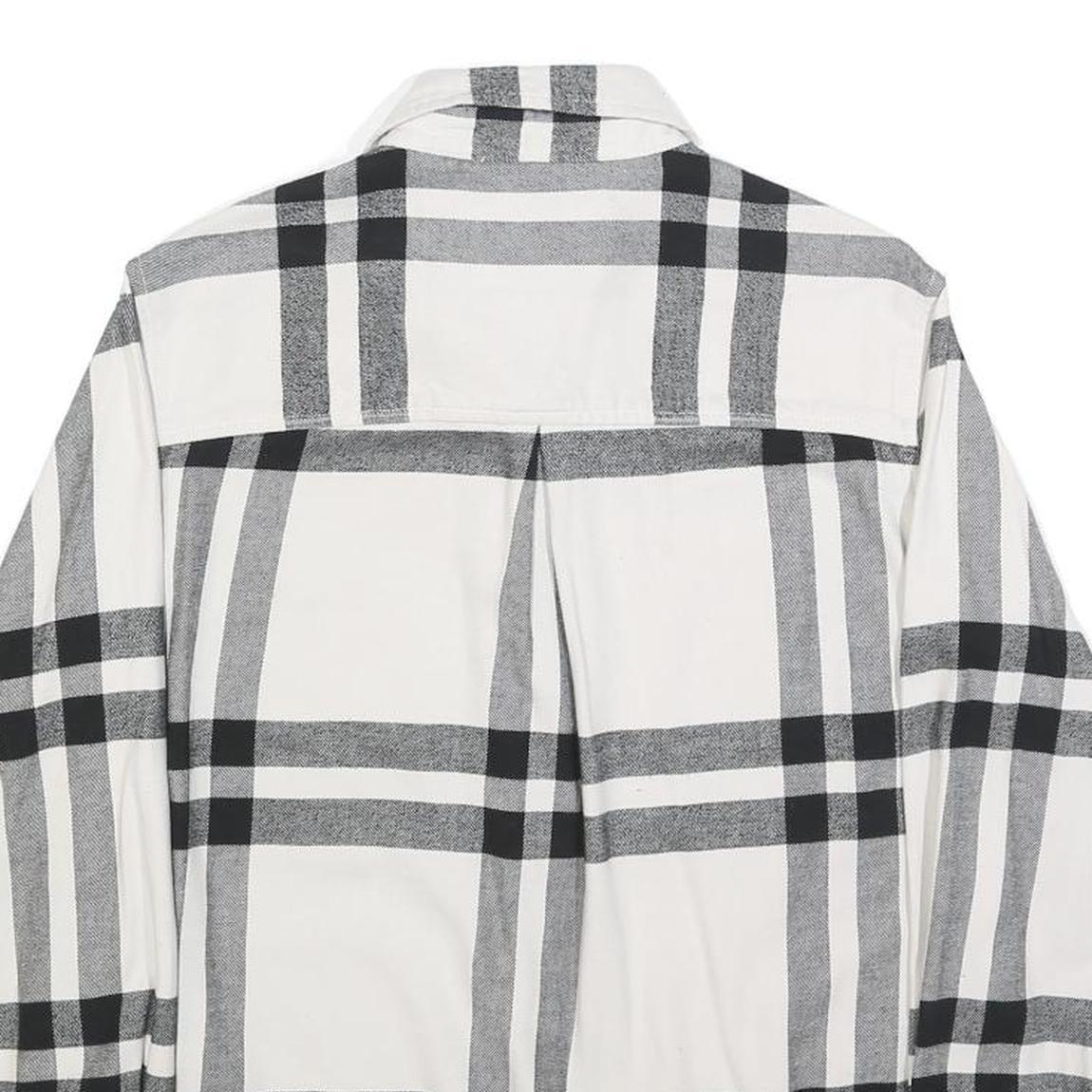 CARHARTT Womens White & Black Plaid Shirt XS Long Sleeve Cotton Casual