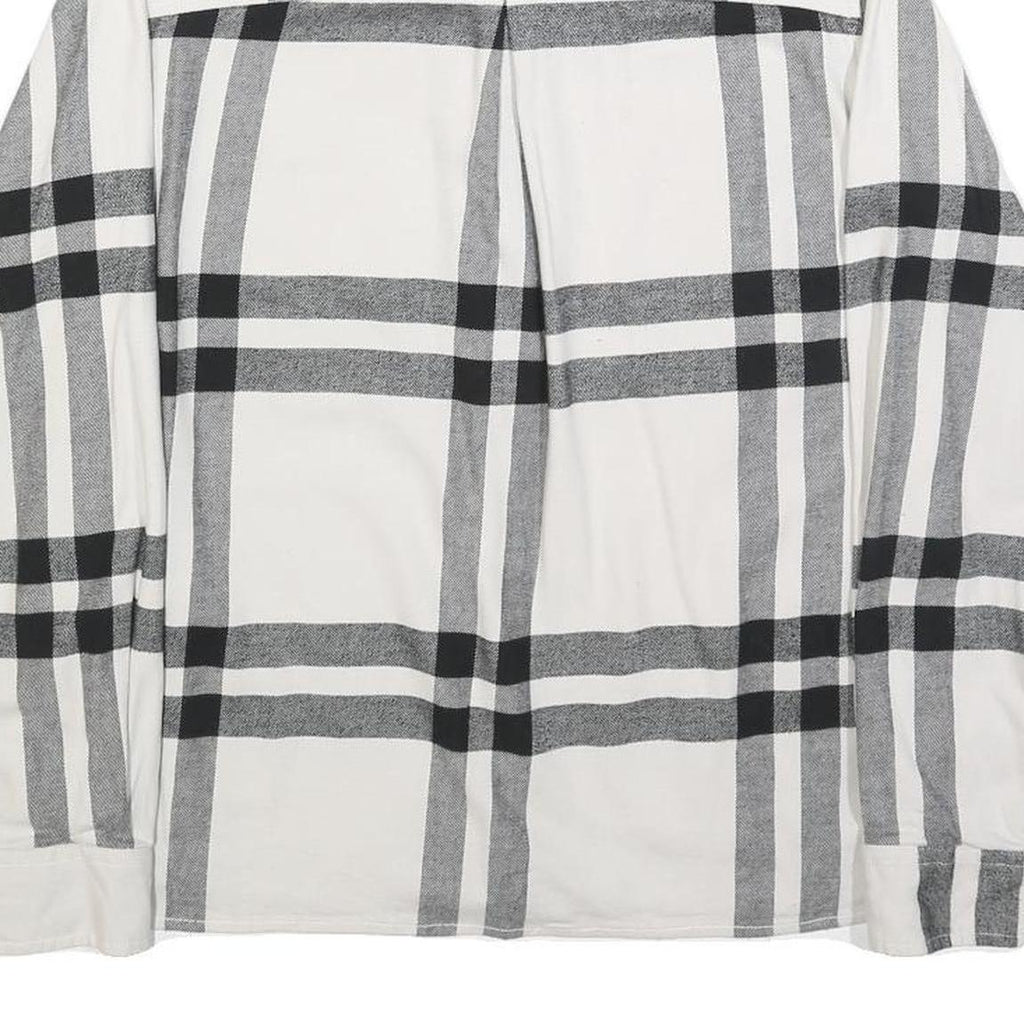 CARHARTT Womens White & Black Plaid Shirt XS Long Sleeve Cotton Casual