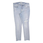 LEVI'S 711 Womens Slim Blue Denim Light W31 L28 Distressed Casual Jeans