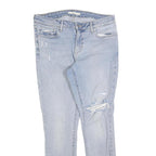 LEVI'S 711 Womens Slim Blue Denim Light W31 L28 Distressed Casual Jeans