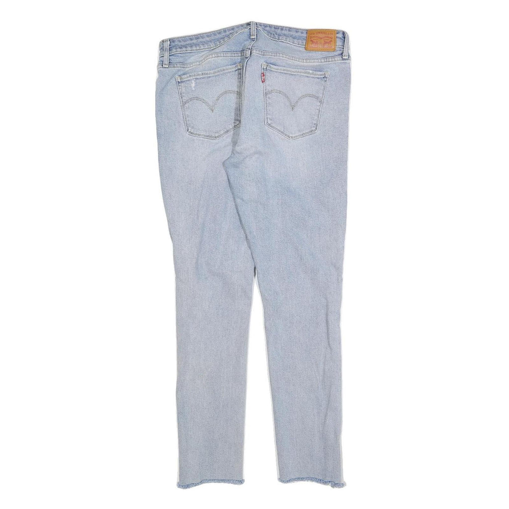 LEVI'S 711 Womens Slim Blue Denim Light W31 L28 Distressed Casual Jeans