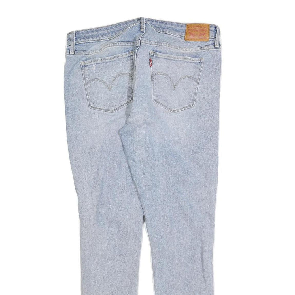 LEVI'S 711 Womens Slim Blue Denim Light W31 L28 Distressed Casual Jeans