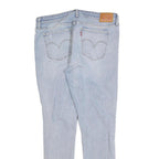 LEVI'S 711 Womens Slim Blue Denim Light W31 L28 Distressed Casual Jeans