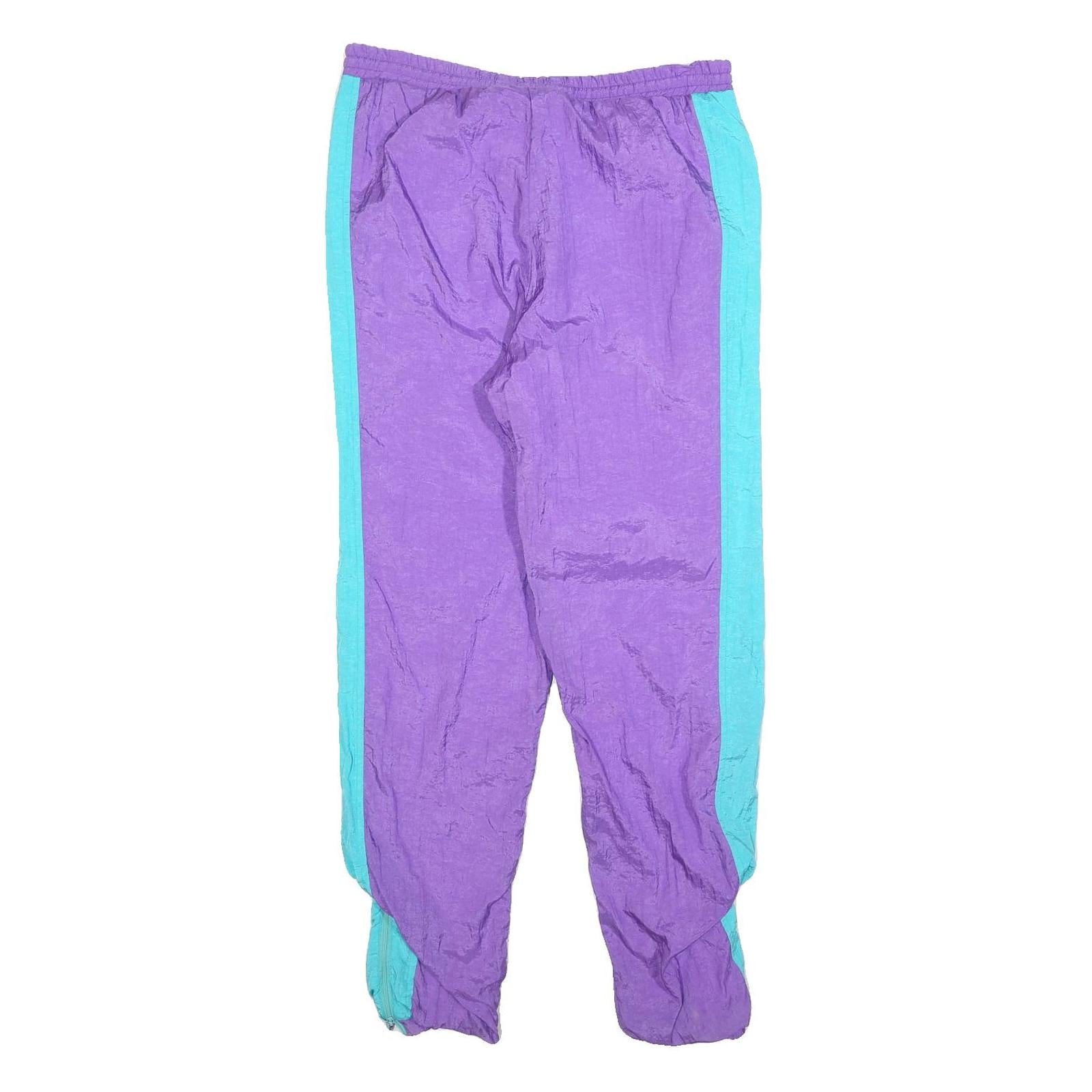 MERCEDES-BENZ Mens Joggers Purple & Aqua Blue Slim Tapered S W32 L30 Polyester