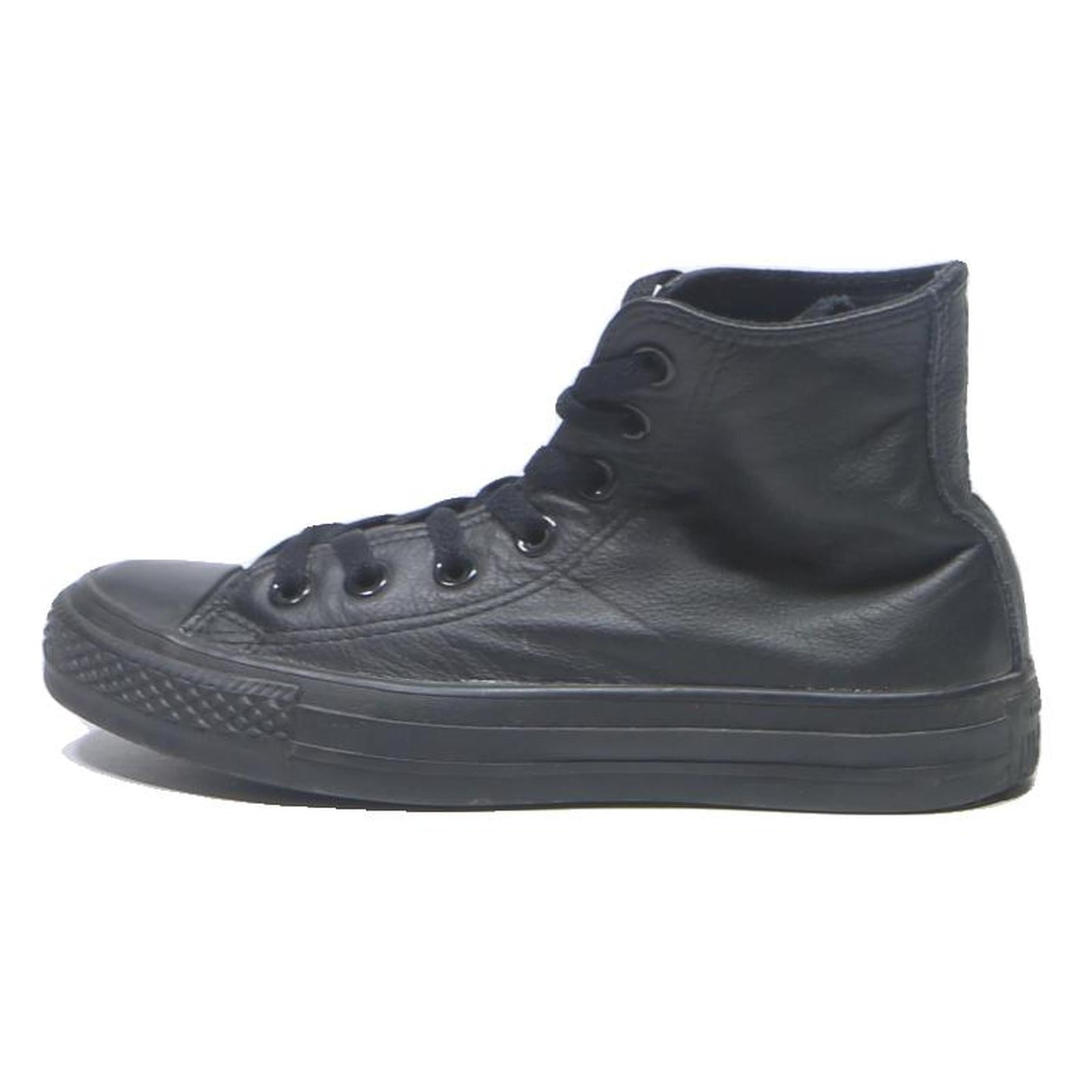 CONVERSE Womens Leather High Top Trainers Black UK 3.5 Classic Footwear