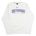 NIKE Mens White Greyhounds Basketball Crew Neck M Cotton Blend Sweatshirt