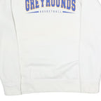 NIKE Mens White Greyhounds Basketball Crew Neck M Cotton Blend Sweatshirt