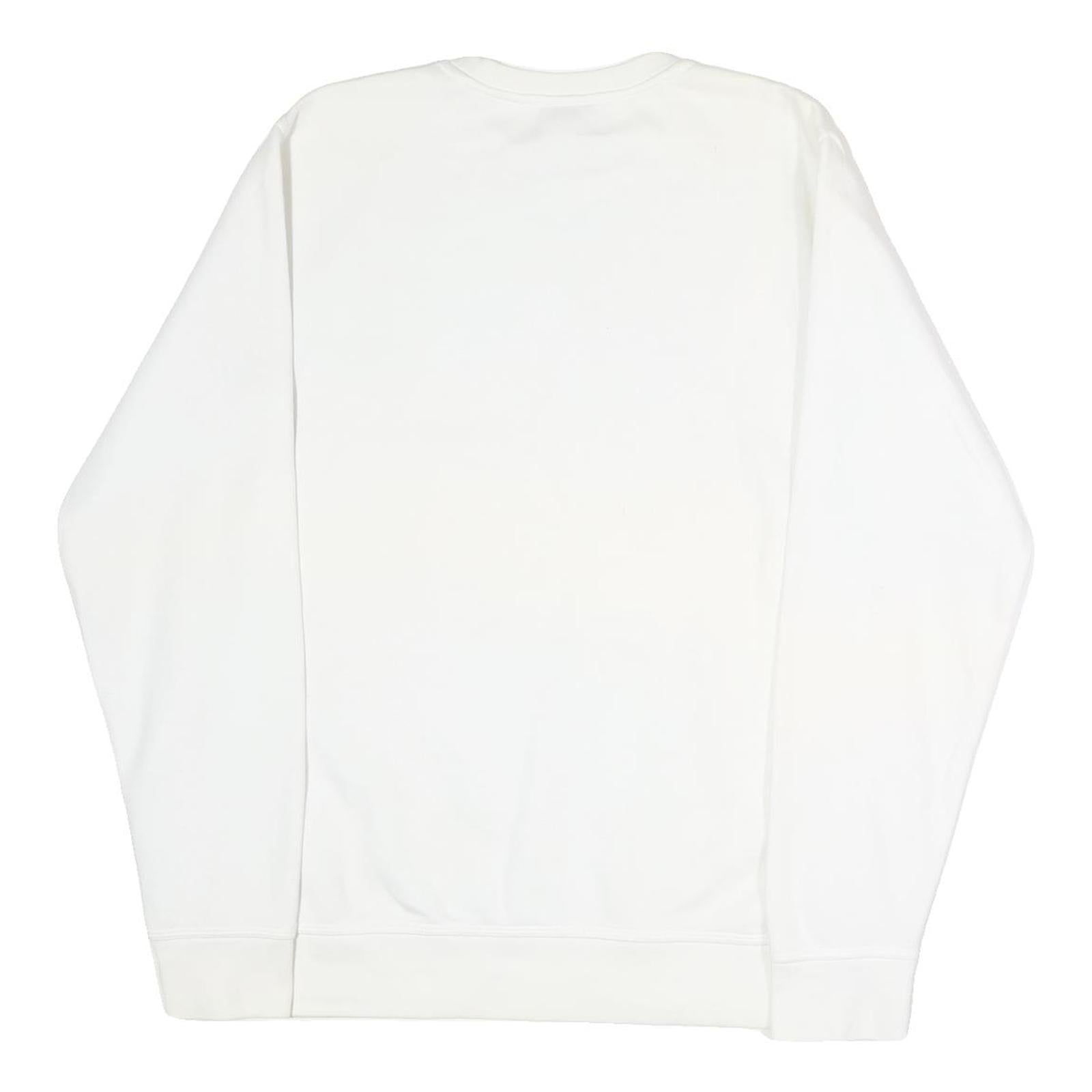 NIKE Mens White Greyhounds Basketball Crew Neck M Cotton Blend Sweatshirt