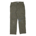 CARHARTT Mens Jeans Olive Regular Straight Denim W32 L30 Workwear Utility Cotton