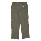 CARHARTT Mens Jeans Olive Regular Straight Denim W32 L30 Workwear Utility Cotton