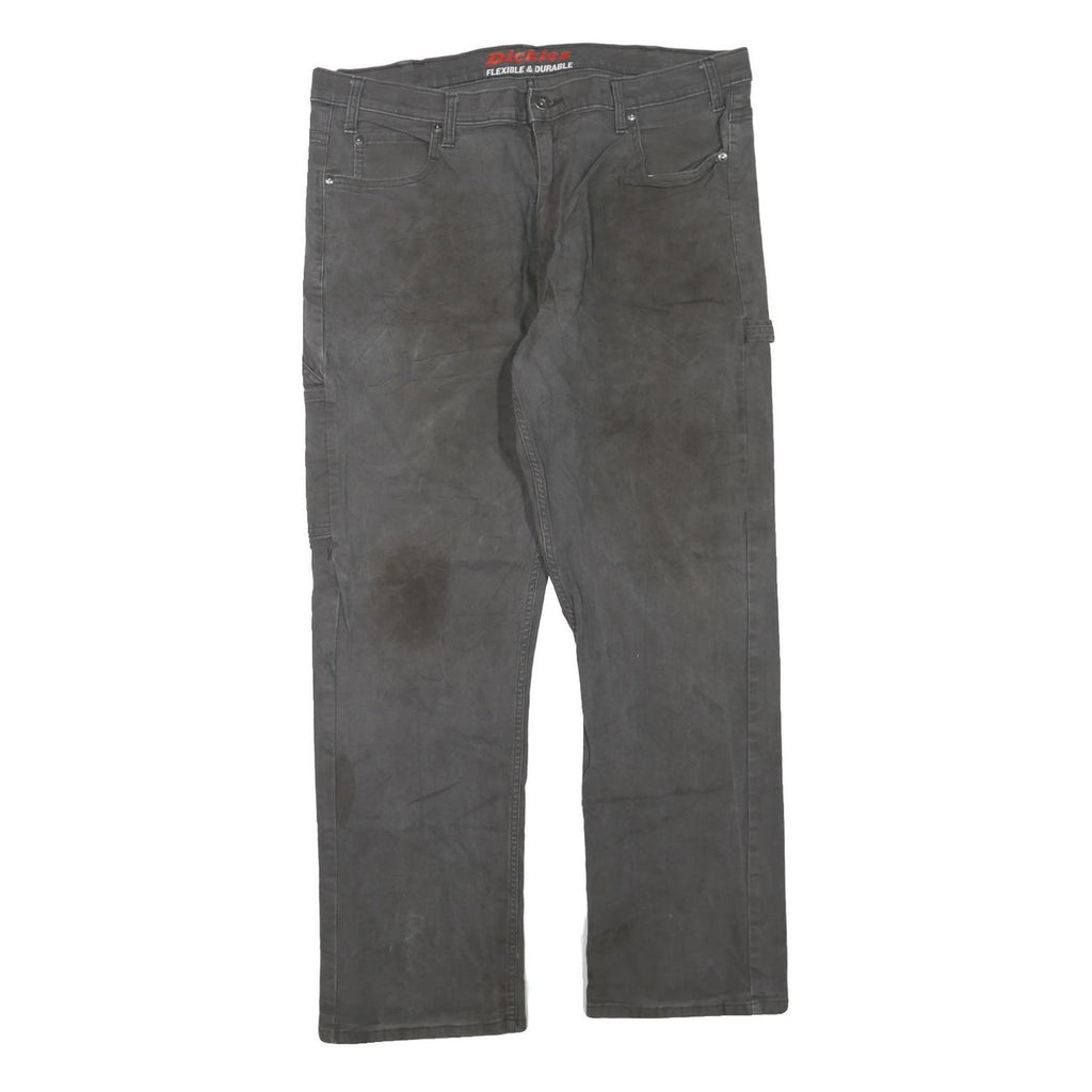 DICKIES Mens Regular Fit Cotton Blend Jeans Black W38 L32 Utility Workwear