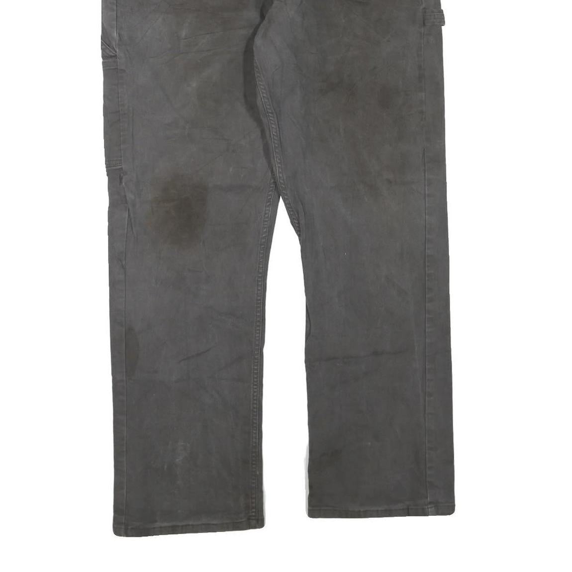 DICKIES Mens Regular Fit Cotton Blend Jeans Black W38 L32 Utility Workwear