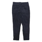 MONKI Womens Cotton Blend Blue & Navy Corduroy Skinny Trousers Zip W32 L27 Slim
