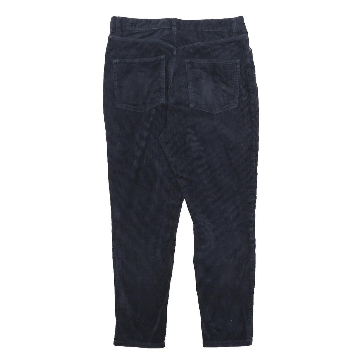 MONKI Womens Cotton Blend Blue & Navy Corduroy Skinny Trousers Zip W32 L27 Slim