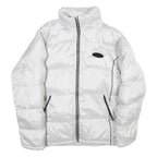 SPORT Womens White Nylon Puffer Jacket 2XL Zip Outdoor Casual Warm