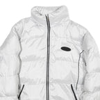 SPORT Womens White Nylon Puffer Jacket 2XL Zip Outdoor Casual Warm