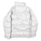 SPORT Womens White Nylon Puffer Jacket 2XL Zip Outdoor Casual Warm