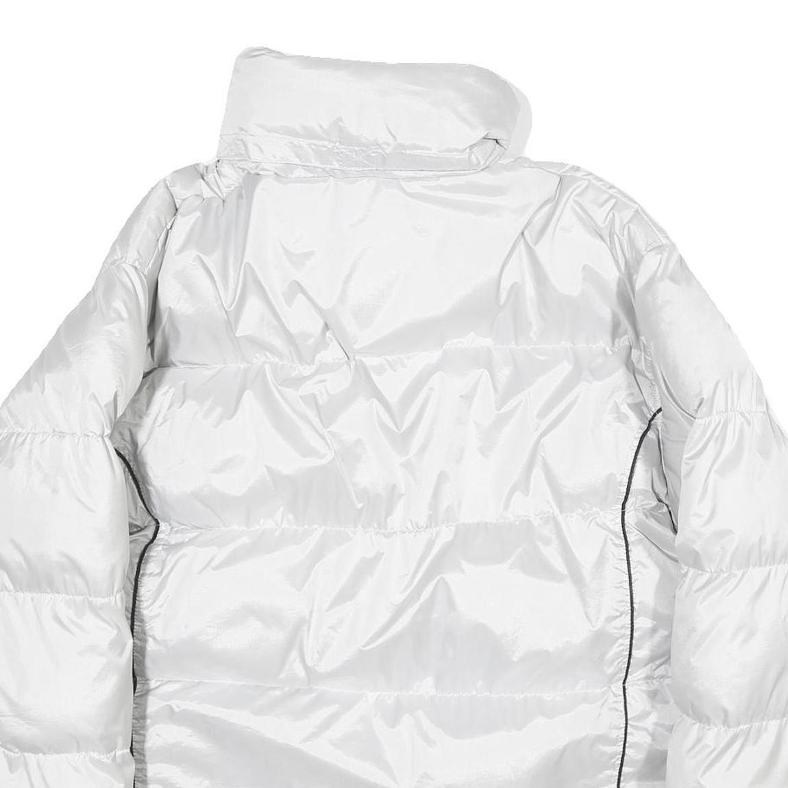 SPORT Womens White Nylon Puffer Jacket 2XL Zip Outdoor Casual Warm