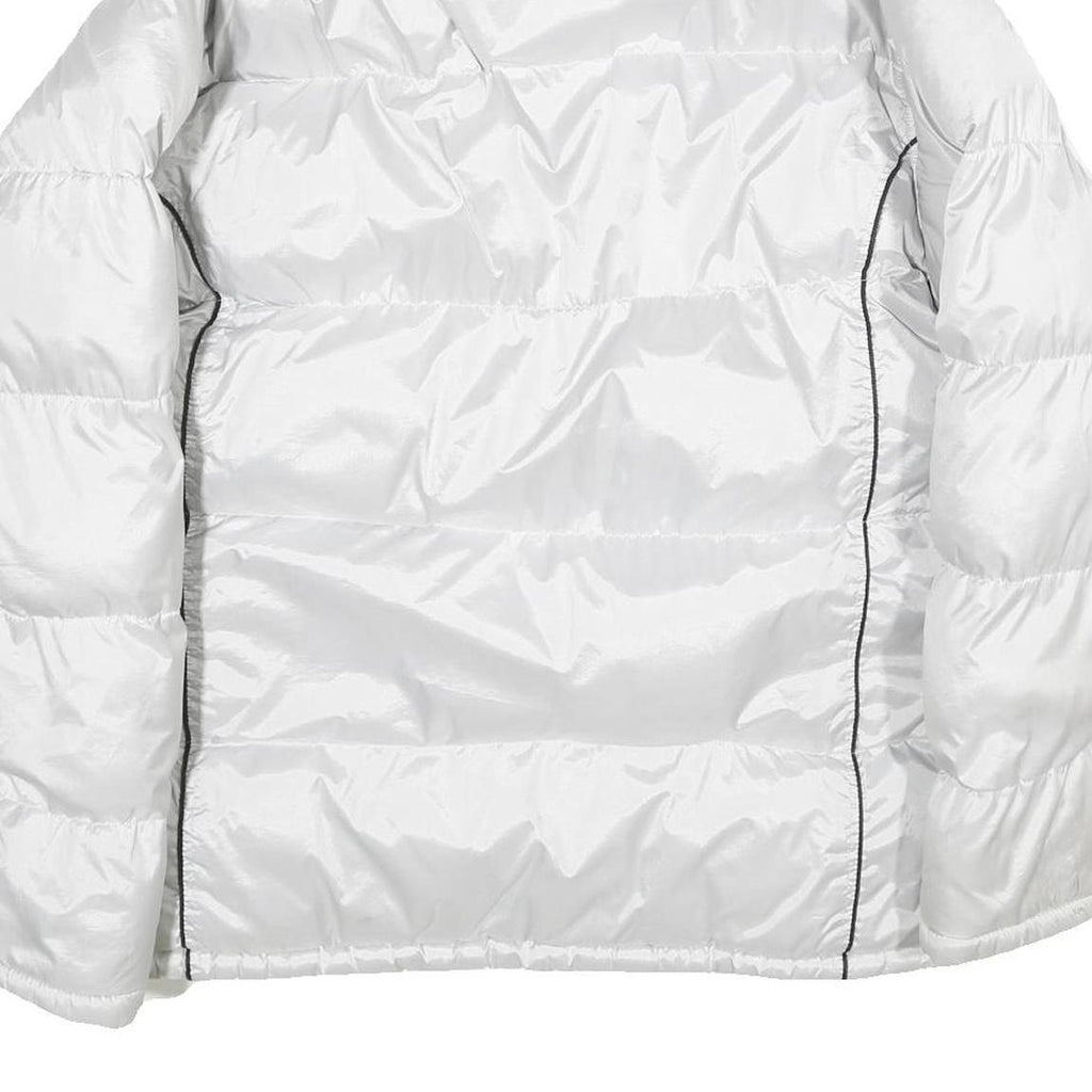 SPORT Womens White Nylon Puffer Jacket 2XL Zip Outdoor Casual Warm