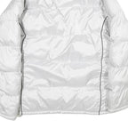 SPORT Womens White Nylon Puffer Jacket 2XL Zip Outdoor Casual Warm
