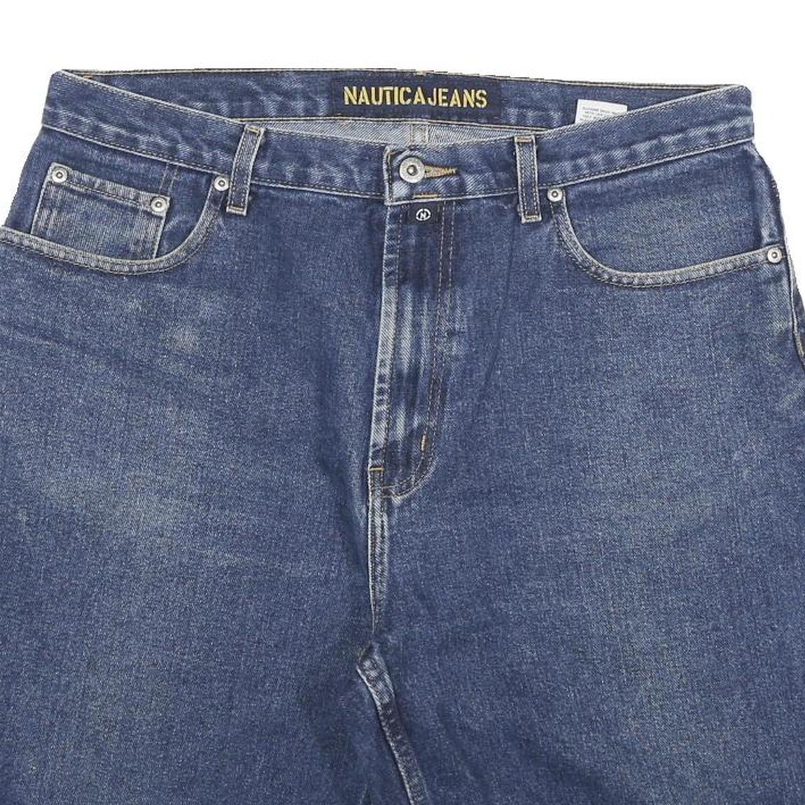 NAUTICA Mens Denim Blue Jeans 2XL W36 Casual Cotton Blend Shorts Relaxed Fit