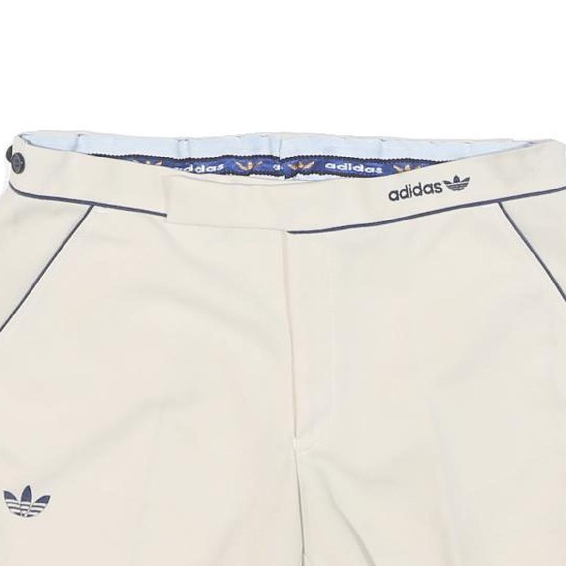 ADIDAS Womens Cream Casual Shorts M W30 Polyester Blend Slim Fit Sportswear