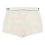 ADIDAS Womens Cream Casual Shorts M W30 Polyester Blend Slim Fit Sportswear