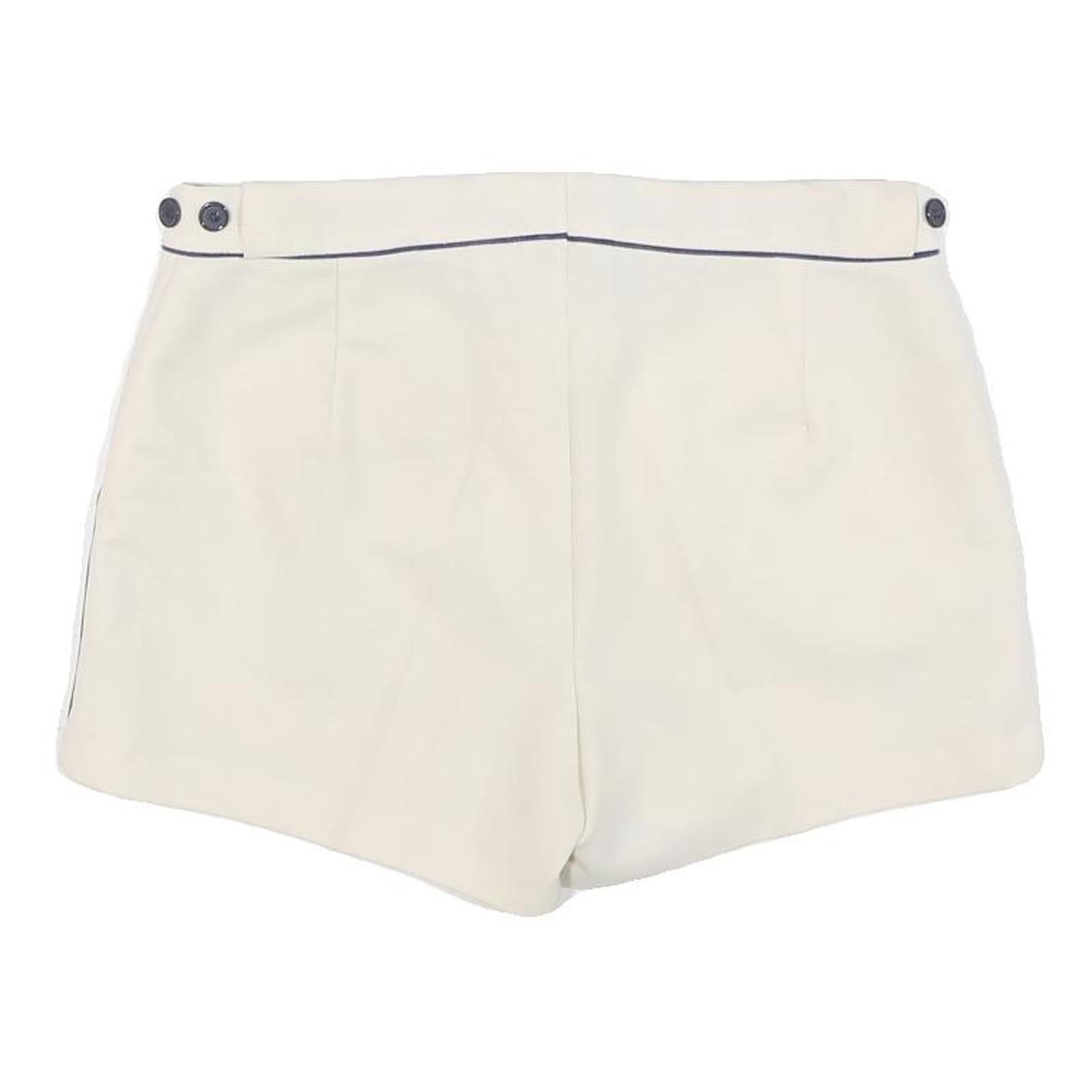 ADIDAS Womens Cream Casual Shorts M W30 Polyester Blend Slim Fit Sportswear