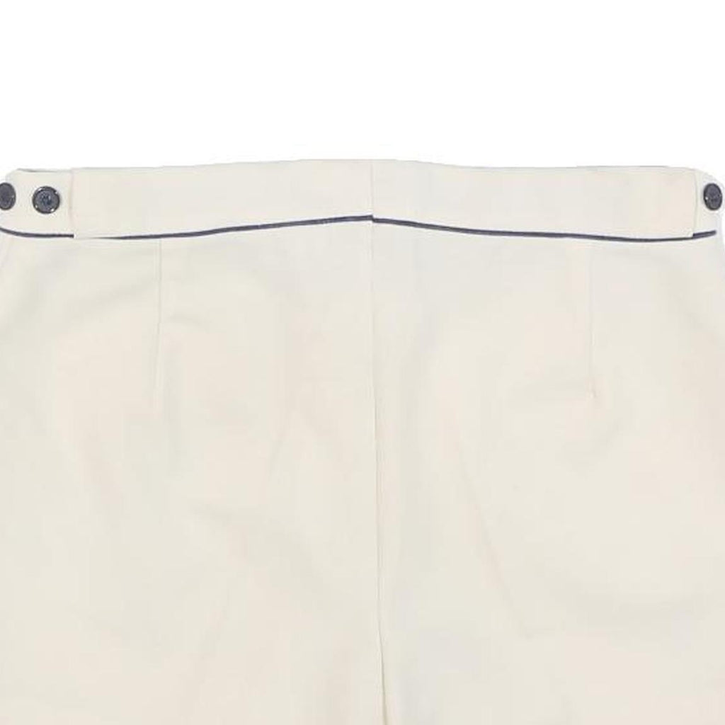 ADIDAS Womens Cream Casual Shorts M W30 Polyester Blend Slim Fit Sportswear