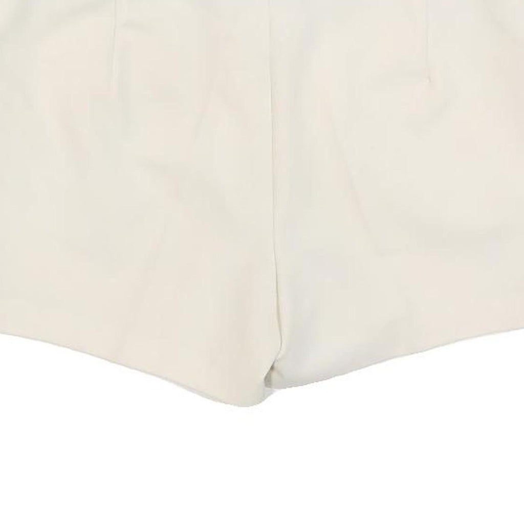 ADIDAS Womens Cream Casual Shorts M W30 Polyester Blend Slim Fit Sportswear