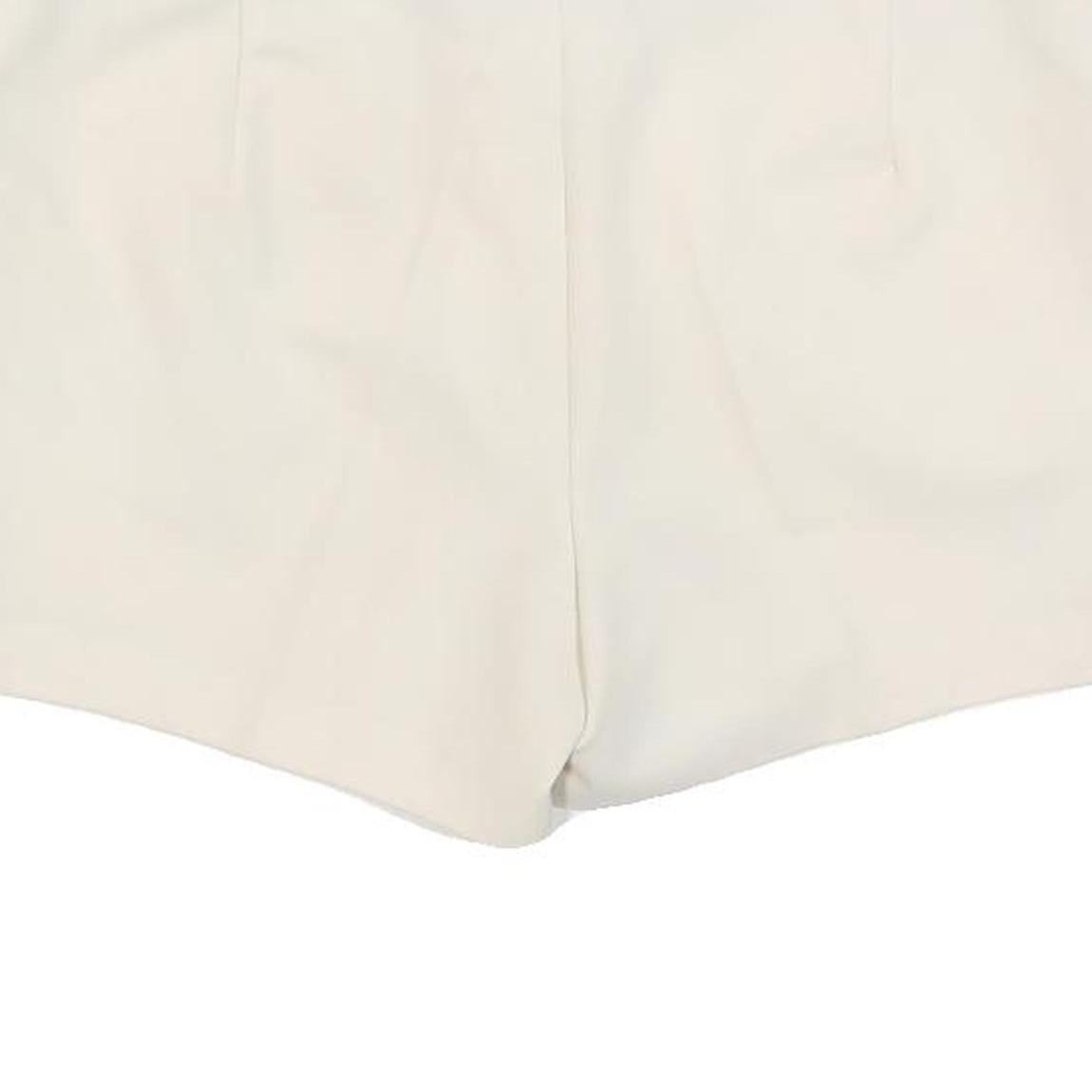 ADIDAS Womens Cream Casual Shorts M W30 Polyester Blend Slim Fit Sportswear