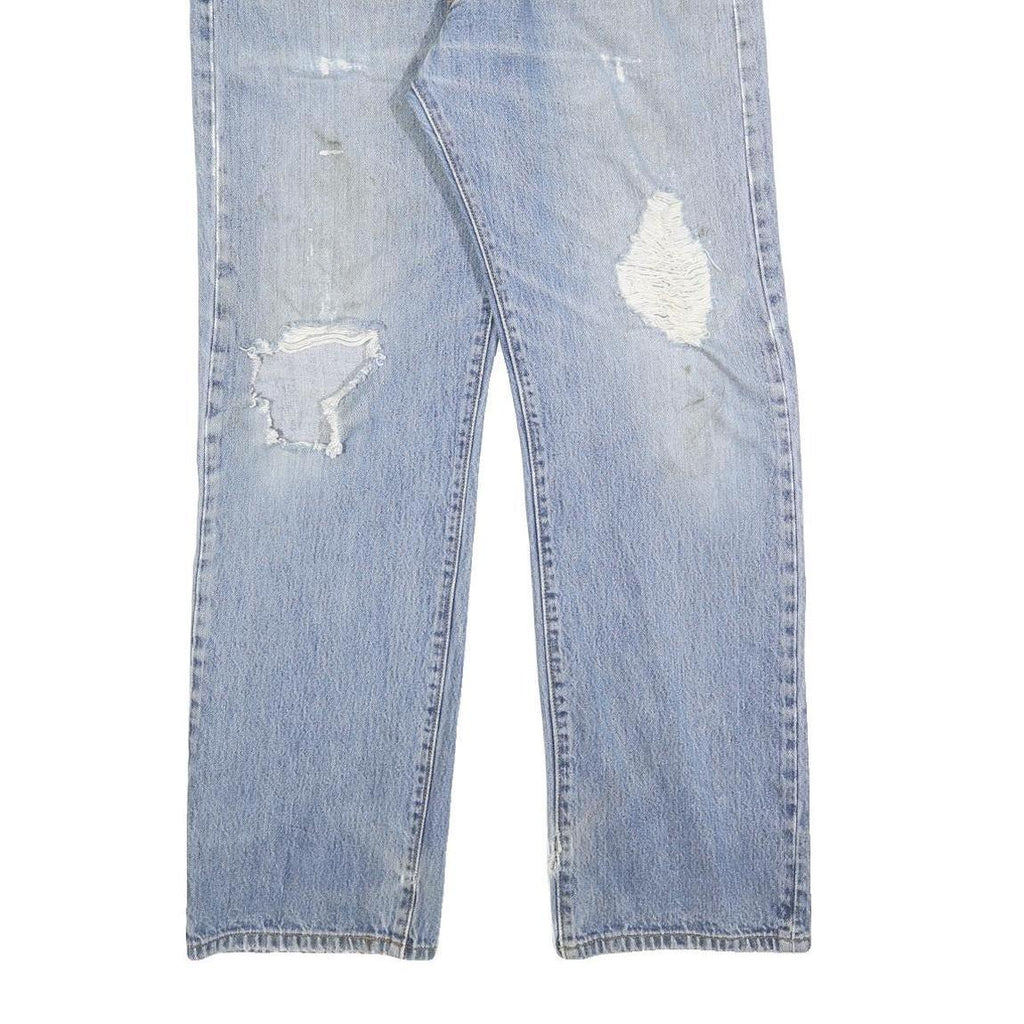 LEVI'S 501 Mens Jeans Blue Regular Straight Denim Stone Wash W38 L32 Classic