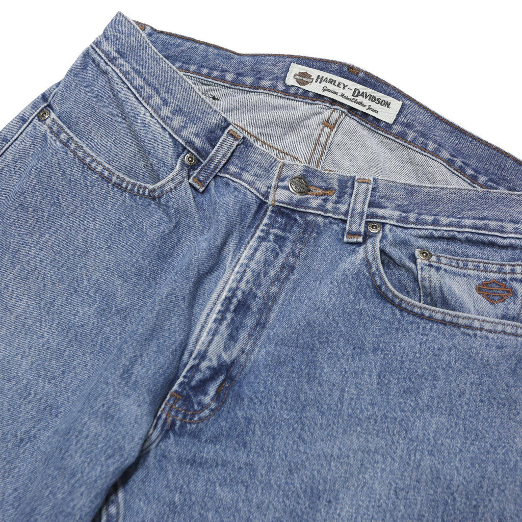 HARLEY DAVIDSON Mens Jeans Blue Relaxed Straight Denim Medium W34 L28 Casual
