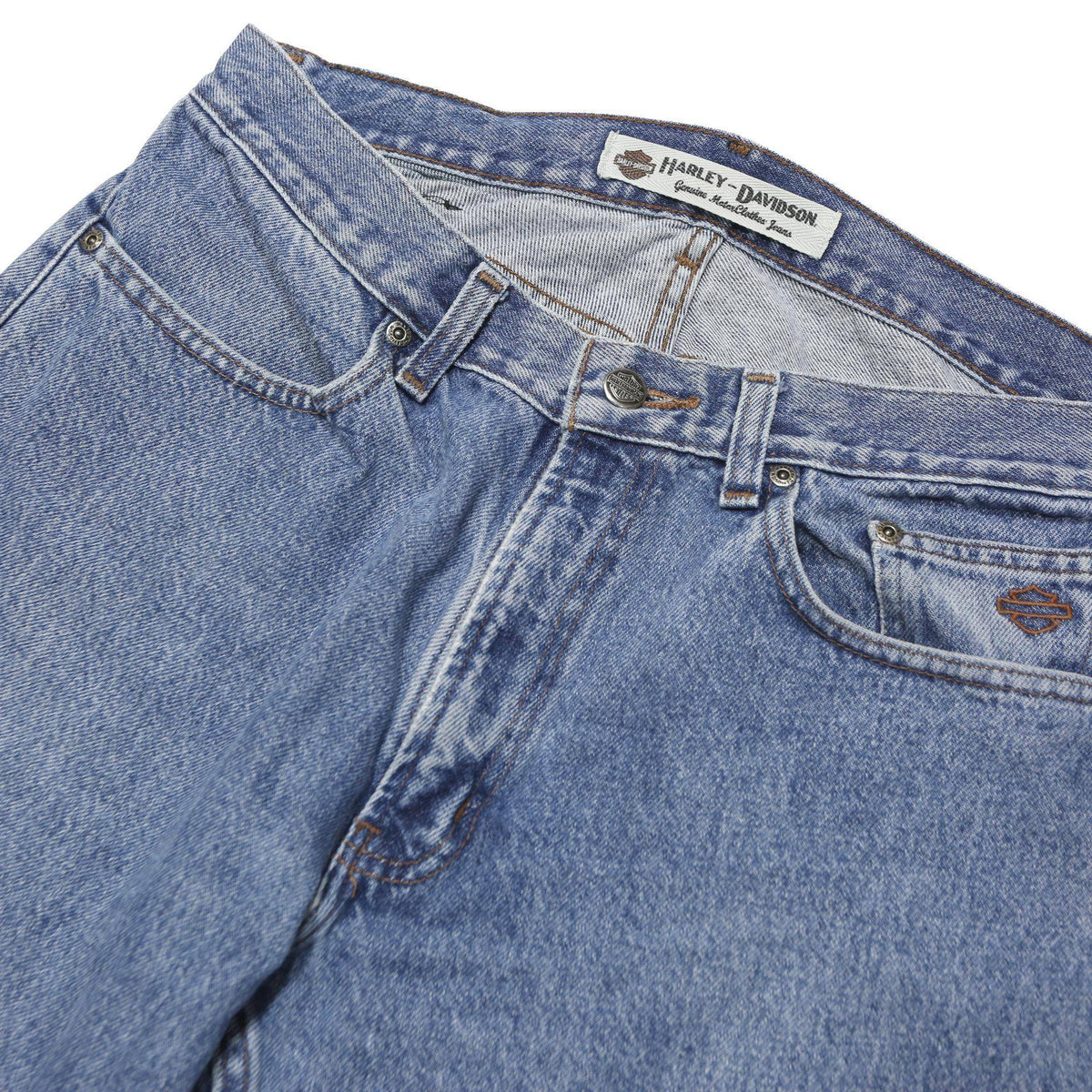 HARLEY DAVIDSON Mens Jeans Blue Relaxed Straight Denim Medium W34 L28 Casual