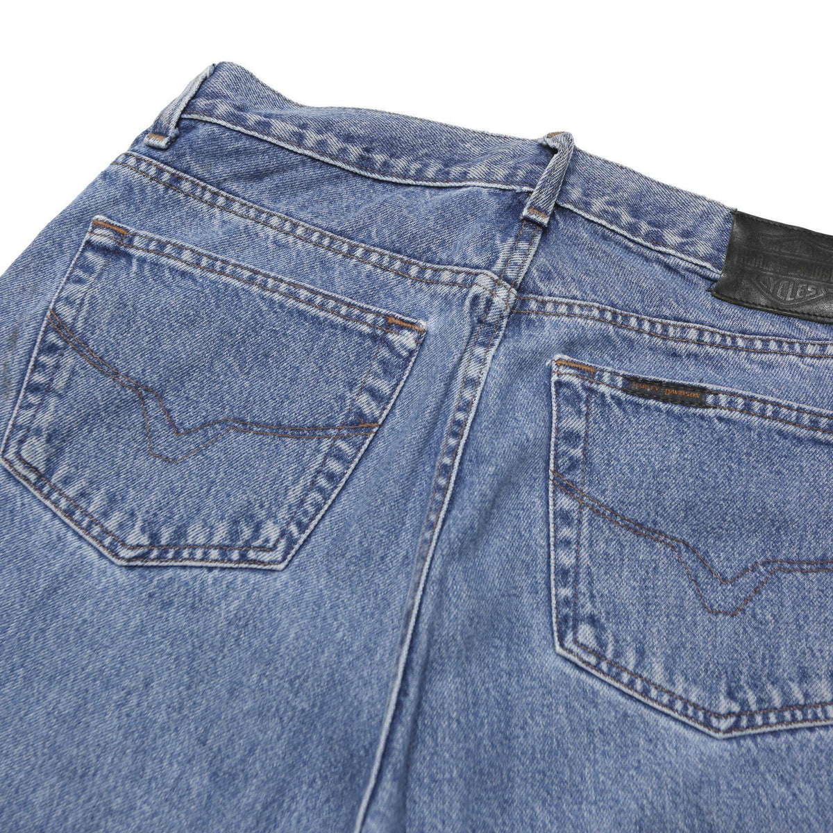 HARLEY DAVIDSON Mens Jeans Blue Relaxed Straight Denim Medium W34 L28 Casual