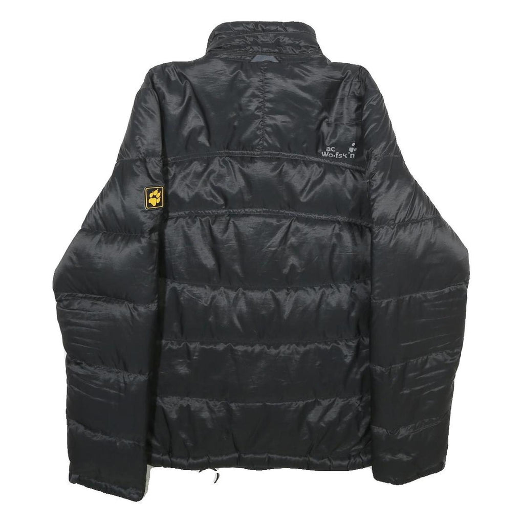 JACK WOLFSKIN Womens Black Outdoor Jacket UK 10 Polyamide Puffer Zip Up