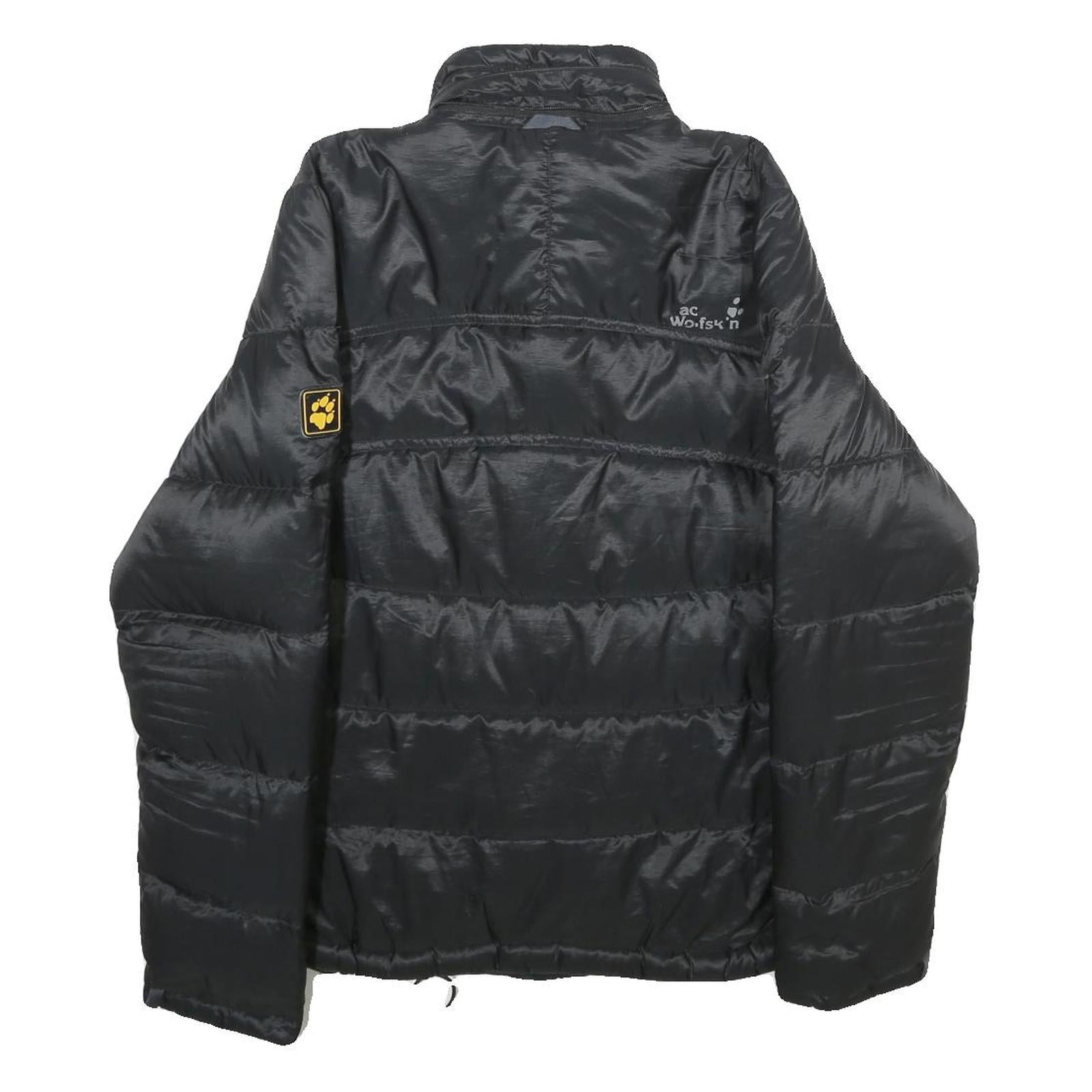JACK WOLFSKIN Womens Black Outdoor Jacket UK 10 Polyamide Puffer Zip Up