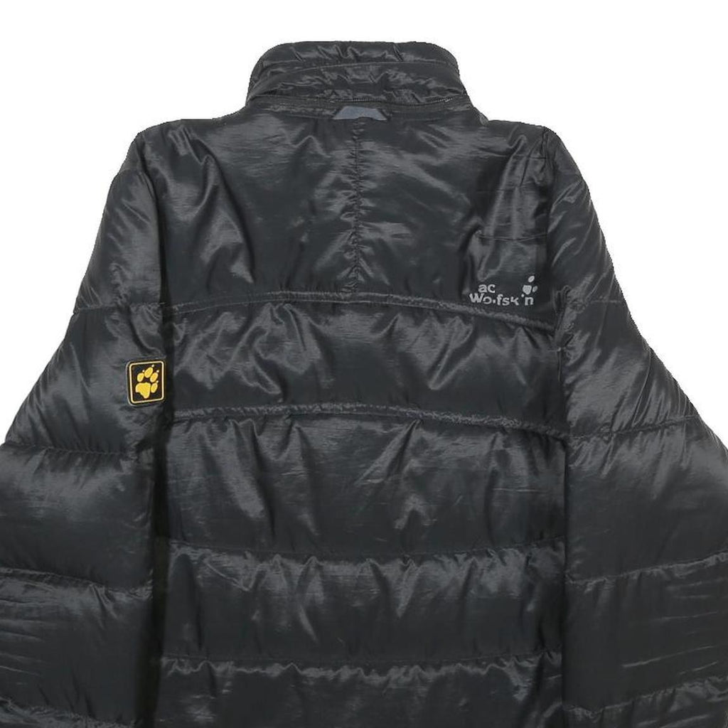 JACK WOLFSKIN Womens Black Outdoor Jacket UK 10 Polyamide Puffer Zip Up