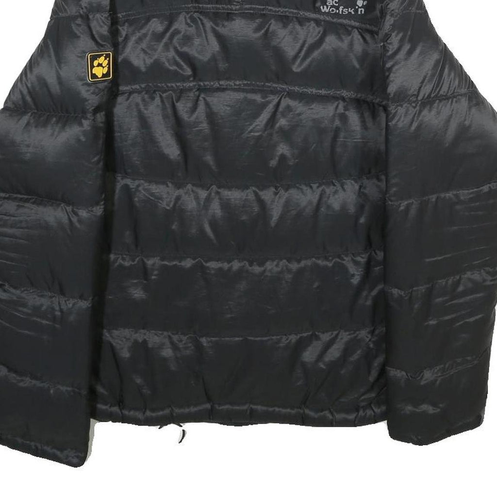 JACK WOLFSKIN Womens Black Outdoor Jacket UK 10 Polyamide Puffer Zip Up