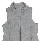 THE NORTH FACE Womens Grey Sleeveless Jacket L Polyester Puffer Outdoor Zip Vest