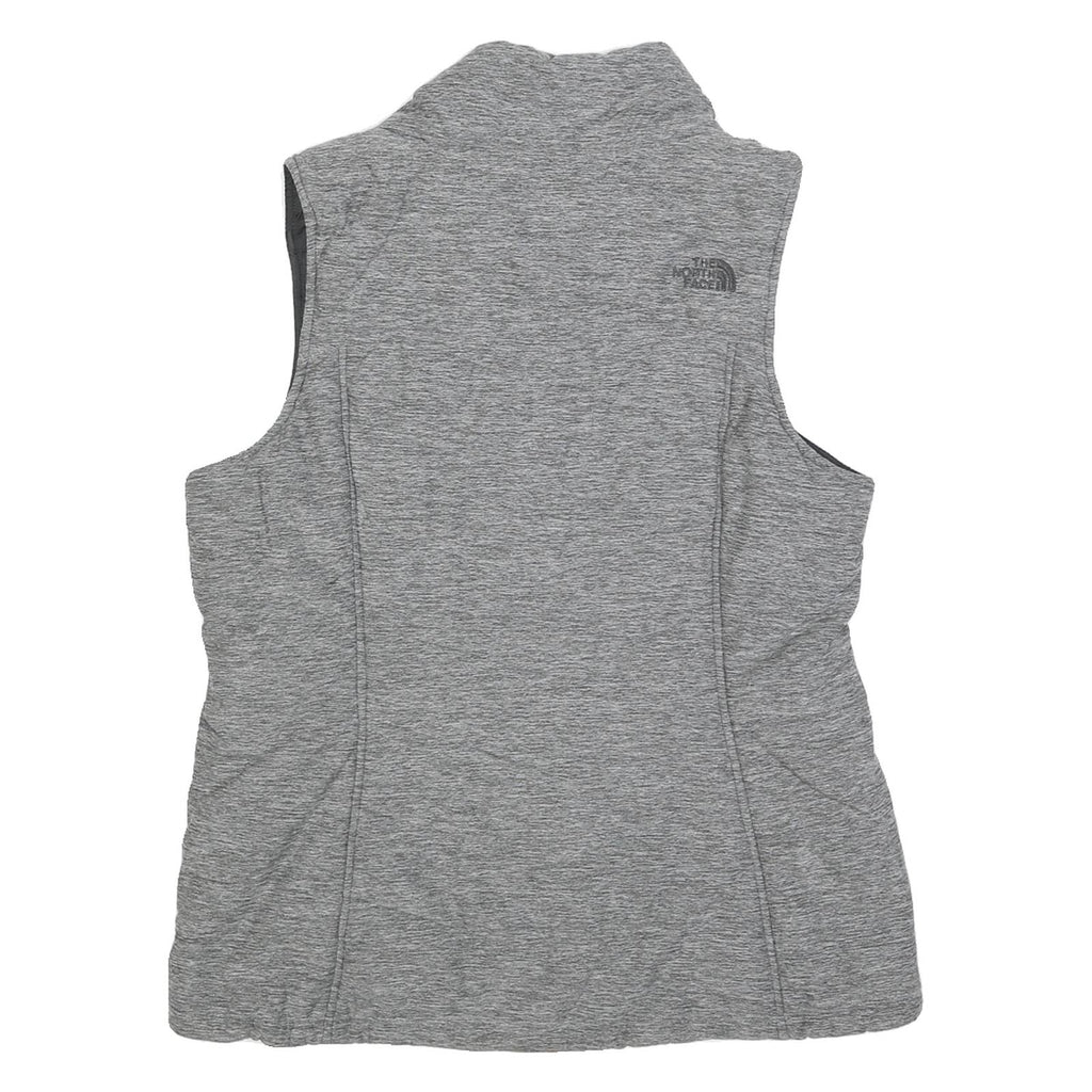 THE NORTH FACE Womens Grey Sleeveless Jacket L Polyester Puffer Outdoor Zip Vest